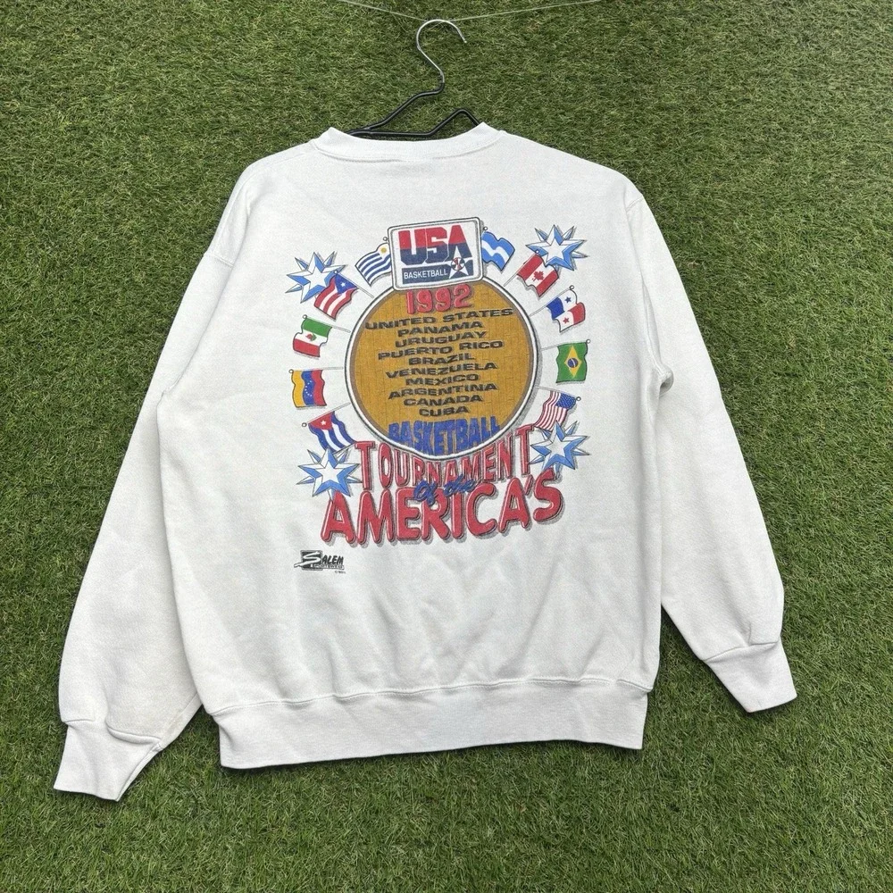 Vintage Dream Team Basketball Sweatshirt Mens Medium Salem USA Made Crewneck 90s